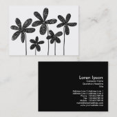 シンプル花スケッチ 名刺 (正面/裏面)