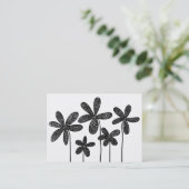 シンプル花スケッチ 名刺 (スタンド正面)