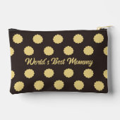 シンプル花パーソナライズされた形化粧バッグ アクセサリーポーチ (裏面)