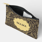 シンプル花パーソナライズされた形化粧バッグ アクセサリーポーチ (見開き)