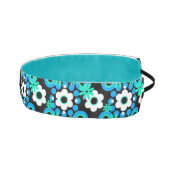 シンプル花パールドーナツ青ホワイトブラック2 アスレチックヘッドバンド (右)