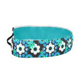 シンプル花パールドーナツ青ホワイトブラック2 アスレチックヘッドバンド (左)