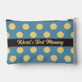 シンプル花プリントパーソナライズされた化粧料バッグ アクセサリーポーチ (裏面)