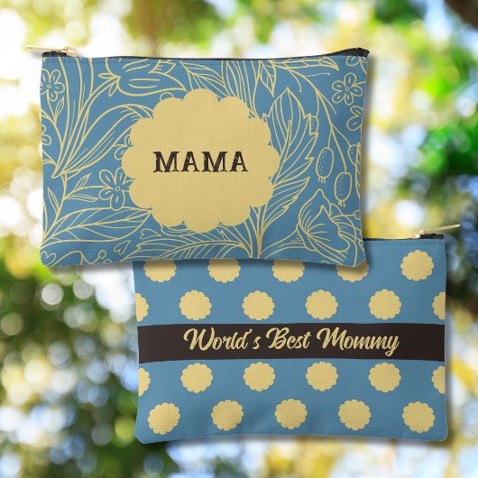 シンプル花プリントパーソナライズされた化粧料バッグ アクセサリーポーチ