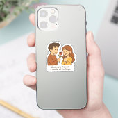 シンプル花ロマンチックなジェスチャー シール (スマートフォン)