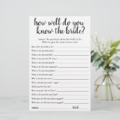 シンプル花嫁を知る最高の人 |ブラックゲームカード (スタンド正面)