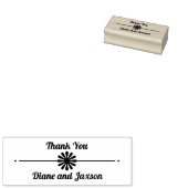 シンプル花文字分水器ウッドアートスタンプ ラバースタンプ (押印)