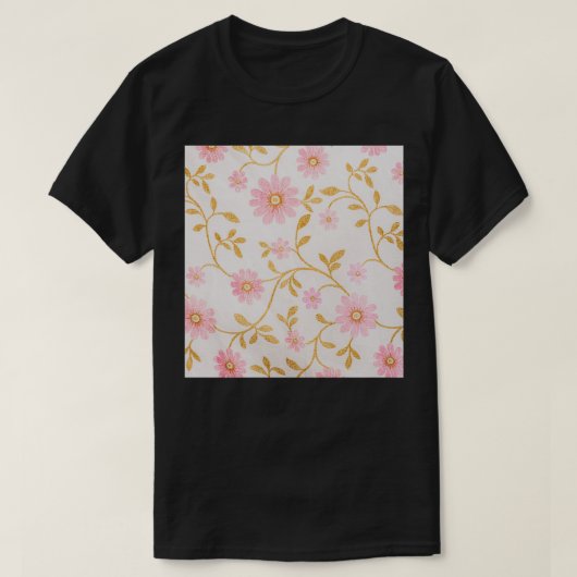 シンプル花柄 Tシャツ (デザイン正面)