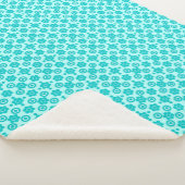 シンプル花真珠とドーナツのスペアミントホワイト シェルパブランケット (3/4)