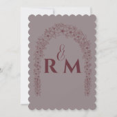 シンプル花結婚赤の門 (裏面)