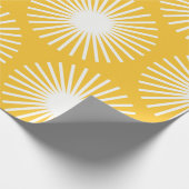 シンプル花継ぎ目無し模様デザインスカンジナビア ラッピングペーパー (角)