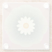 シンプル花 ガラスコースター (裏面)