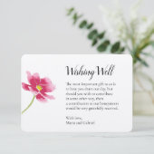 シンプル花。ク素朴ラ結婚フトの願い エンクロージャーカード (スタンド正面)