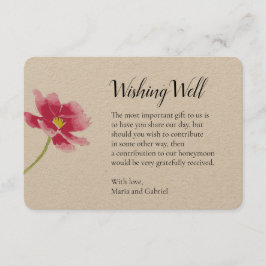 シンプル花。ク素朴ラ結婚フトの願い エンクロージャーカード