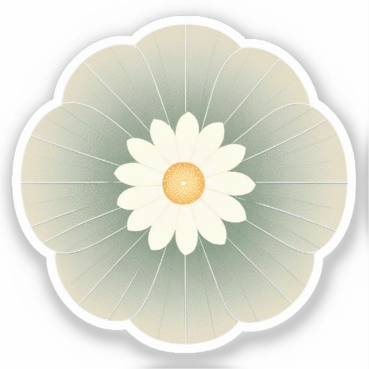 シンプル花 シール (正面)