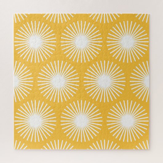 シンプル花:スカンジナビアのシームレスデザイン。 ジグソーパズル (縦)