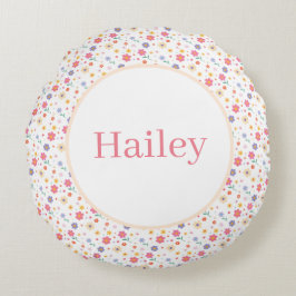 シンプル花 ラウンドクッション