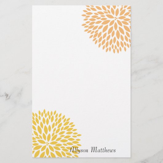 シンプル花 便箋 (正面)