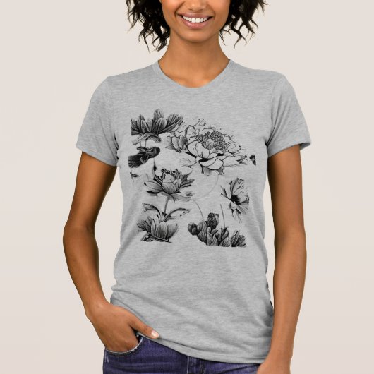 シンプル花 Tシャツ (正面)