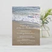 シンプル芸術的ビーチ 招待状 (スタンド正面)