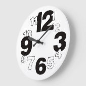 シンプル芸術 ラージ壁時計 (傾斜)