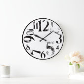 シンプル芸術 ラージ壁時計 (ホーム)