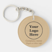 シンプル茶エレガント色 キーホルダー (正面)