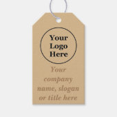 シンプル茶エレガント色 ギフトタグ (正面)