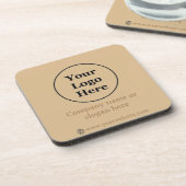 シンプル茶エレガント色 コースター (左側)