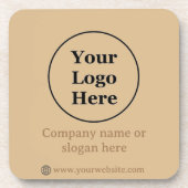 シンプル茶エレガント色 コースター (正面)