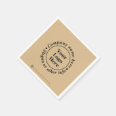 シンプル茶エレガント色 スタンダードカクテルナプキン (角)