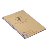 シンプル茶エレガント色 ノートブック (右側)