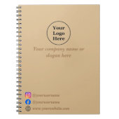 シンプル茶エレガント色 ノートブック (正面)