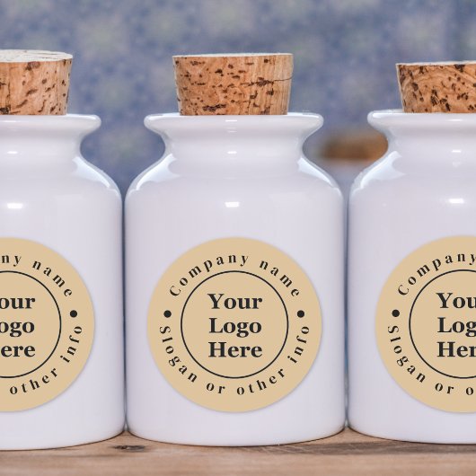 シンプル茶エレガント色 ラウンドシール