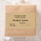 シンプル茶エレガント色 ラベル (インサイチュ)