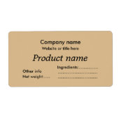 シンプル茶エレガント色 ラベル (正面)