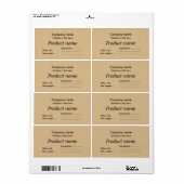 シンプル茶エレガント色 ラベル (フルシート)