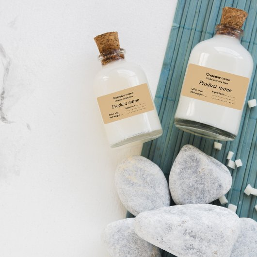 シンプル茶エレガント色 ラベル