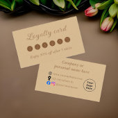 シンプル茶エレガント色 ロイヤリティカード