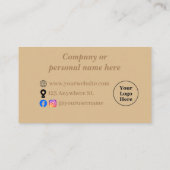 シンプル茶エレガント色 ロイヤリティカード (裏面)