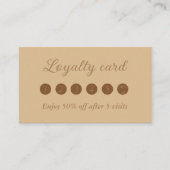 シンプル茶エレガント色 ロイヤリティカード (正面)