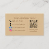 シンプル茶エレガント色 割引カード (裏面)