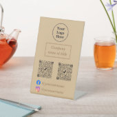 シンプル茶エレガント色 台座サイン (インサイチュ)