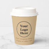 シンプル茶エレガント色 紙コップ (正面)