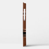 シンプル茶色の銅色メタリックルック Case-Mate iPhoneケース (裏面 / 左)