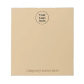 シンプル茶色エレガントメモ帳 ノートパッド (正面)