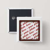 シンプル茶色フォトフレーム 缶バッジ (正面&裏面)