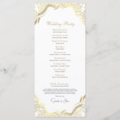 シンプル華美金ゴールド結婚式 プログラム (裏面)