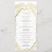 シンプル華美金ゴールド結婚式 プログラム (正面)