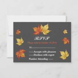 シンプル落ちメ離れジ式RSVP 出欠カード